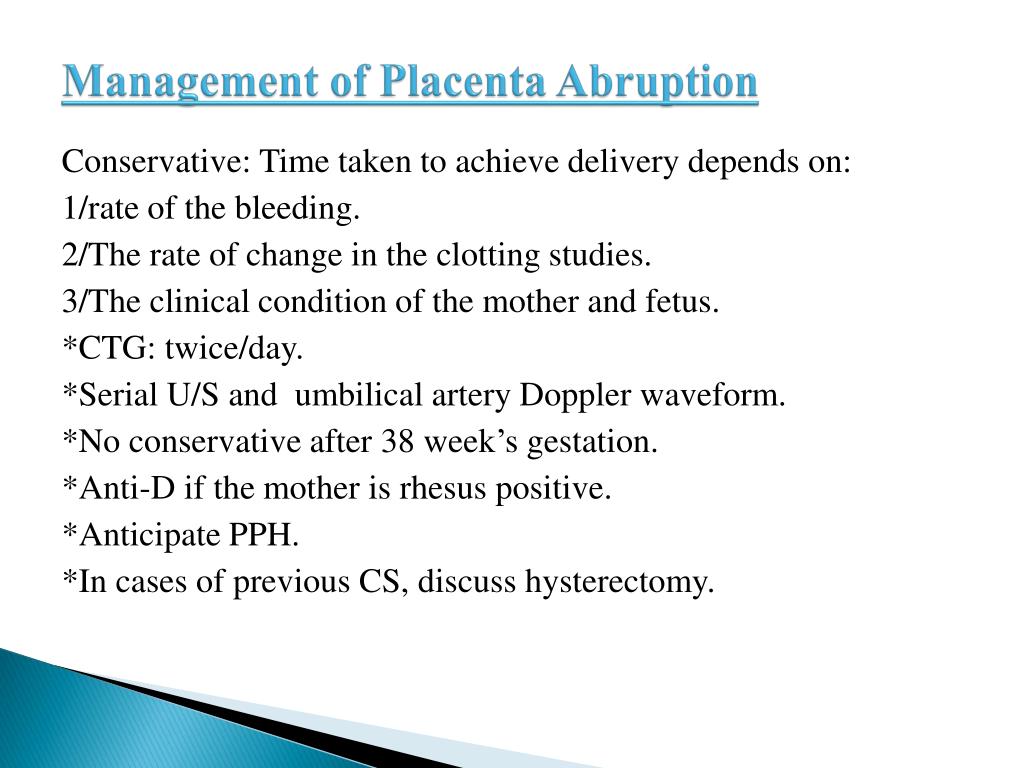 management of placenta abruption1 l