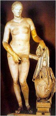 Η Αφροδίτη της Κνίδου  330 – 320 π.Χ. Ρωμαϊκό Αντίγραφο,  Μουσείο Βατικανού