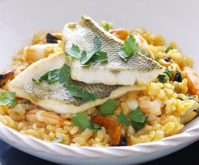 oven baked seafood risotto