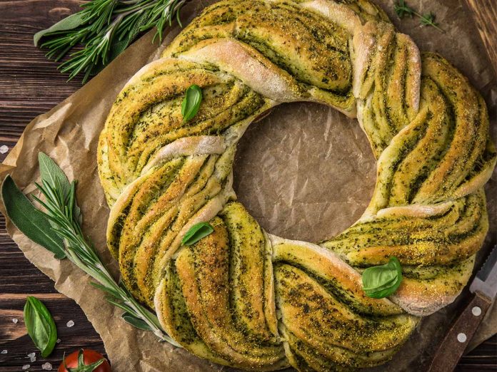 swan recipes pesto bread wreath