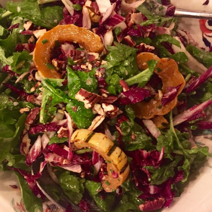 Roasted Squash and Radicchio Salad With Buttermilk Dressing close up 1024x1024